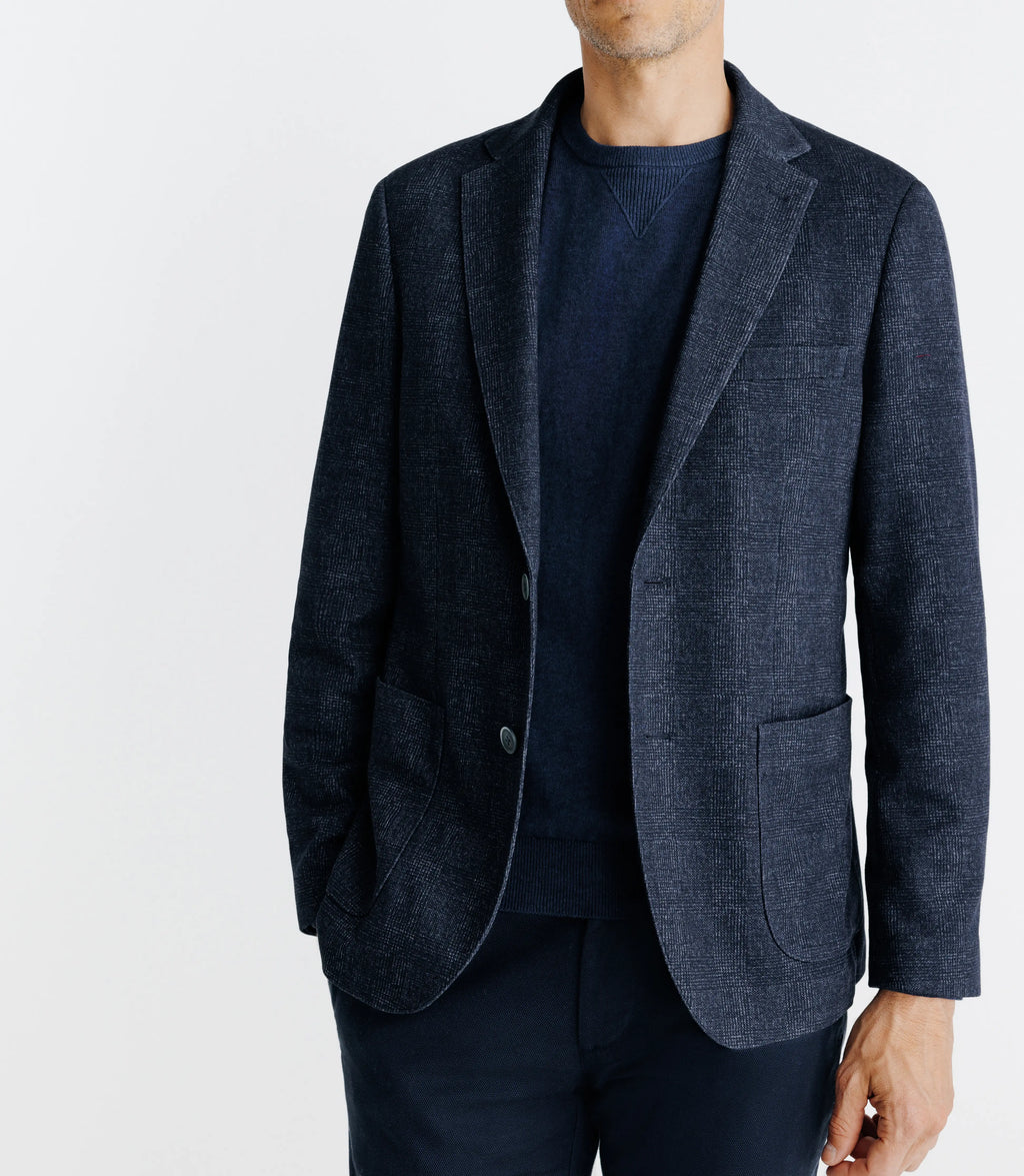 Veste casual en maille marine - IZAC