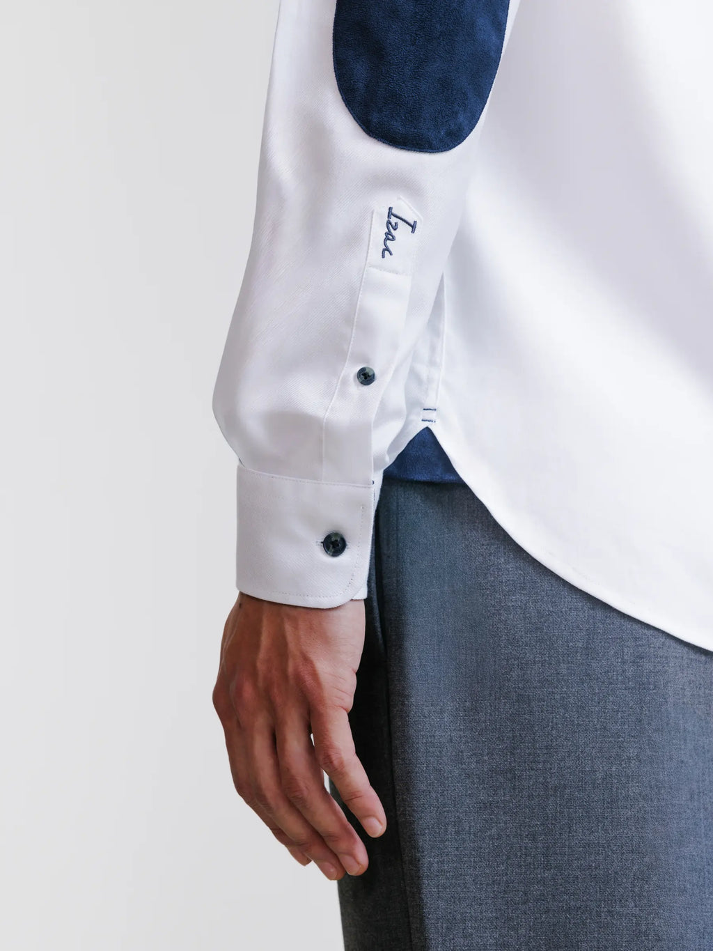 Chemise avec coudières blanches - IZAC