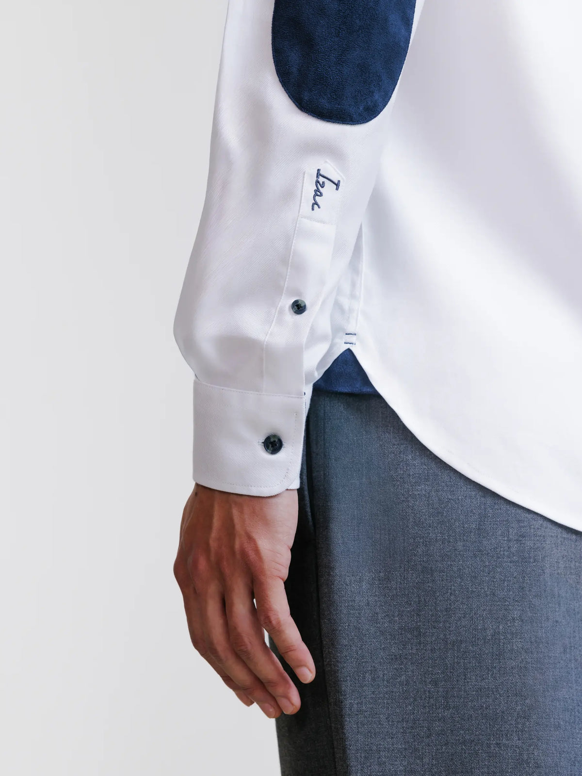 Chemise avec coudières blanches - IZAC
