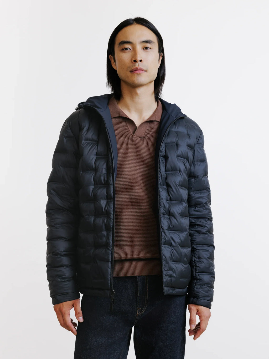 Blouson réversible à capuche marine - IZAC