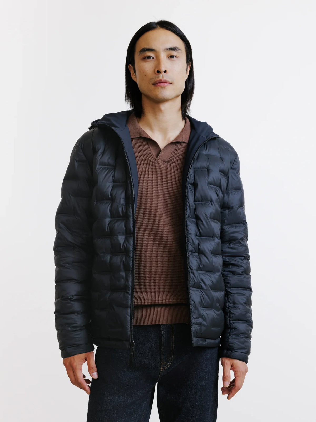 Blouson réversible à capuche marine - IZAC