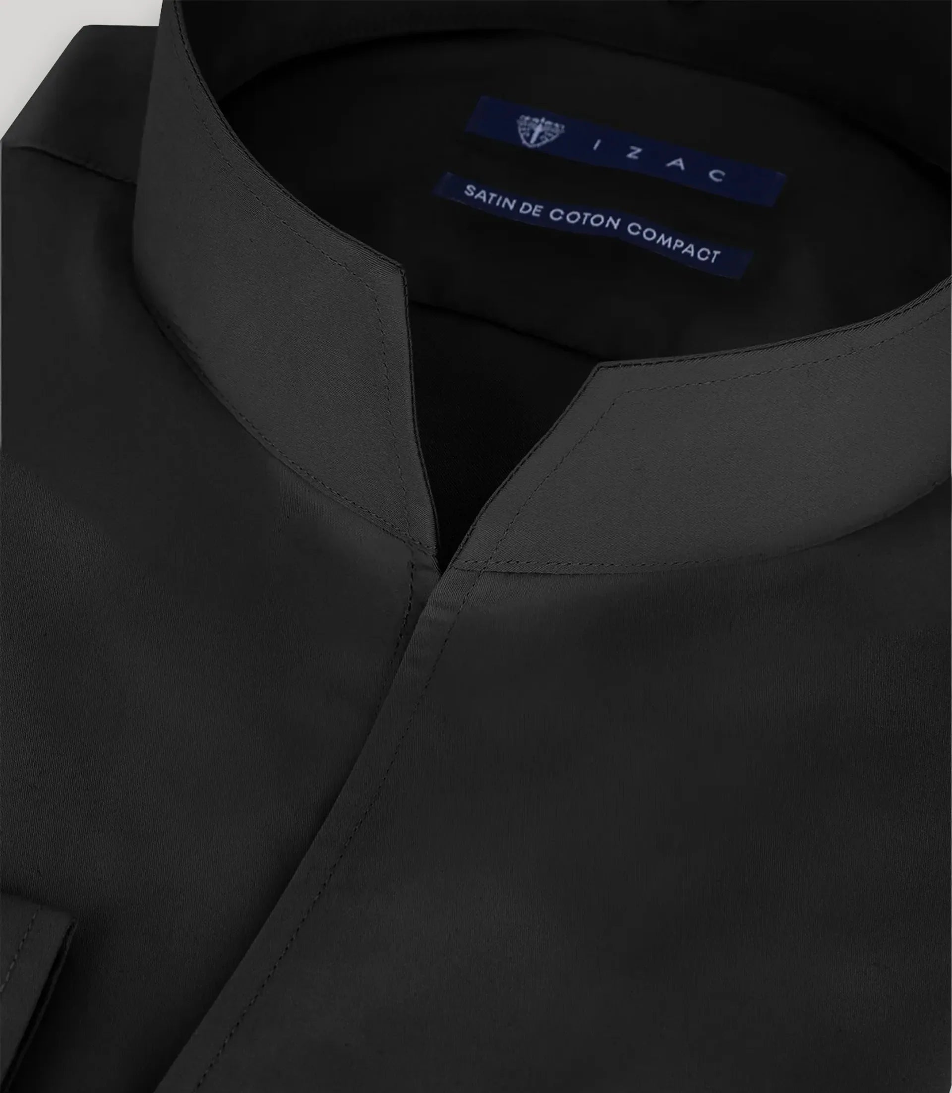 Chemise ville en coton noir - IZAC