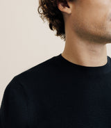 T-shirt en maille noir - IZAC