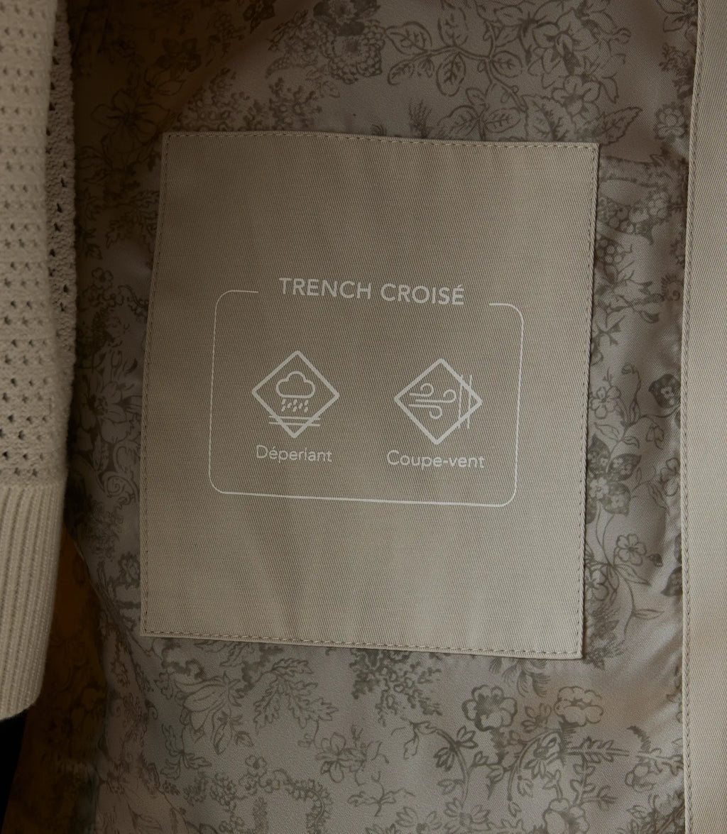 Trench croisé beige - IZAC