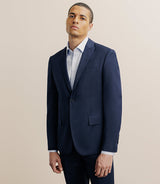 Costume 2 boutons en tissu faux uni marine - IZAC