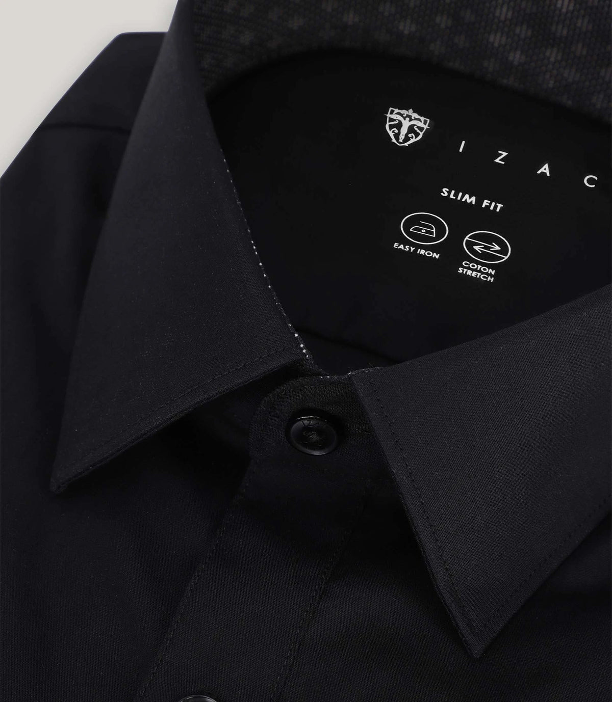 Chemise ville avec coudières noire - IZAC
