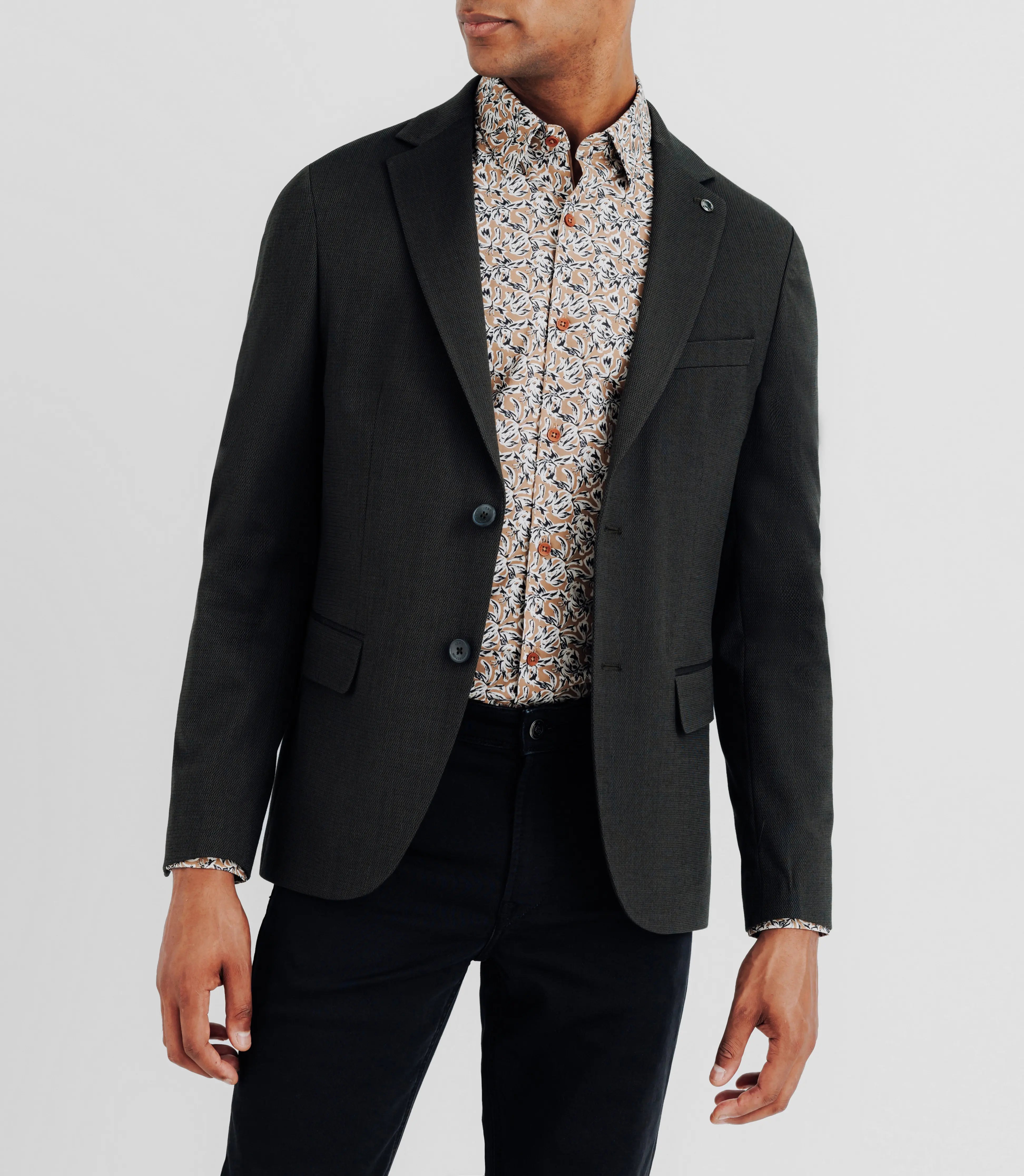 Veste casual 2 boutons kaki - IZAC