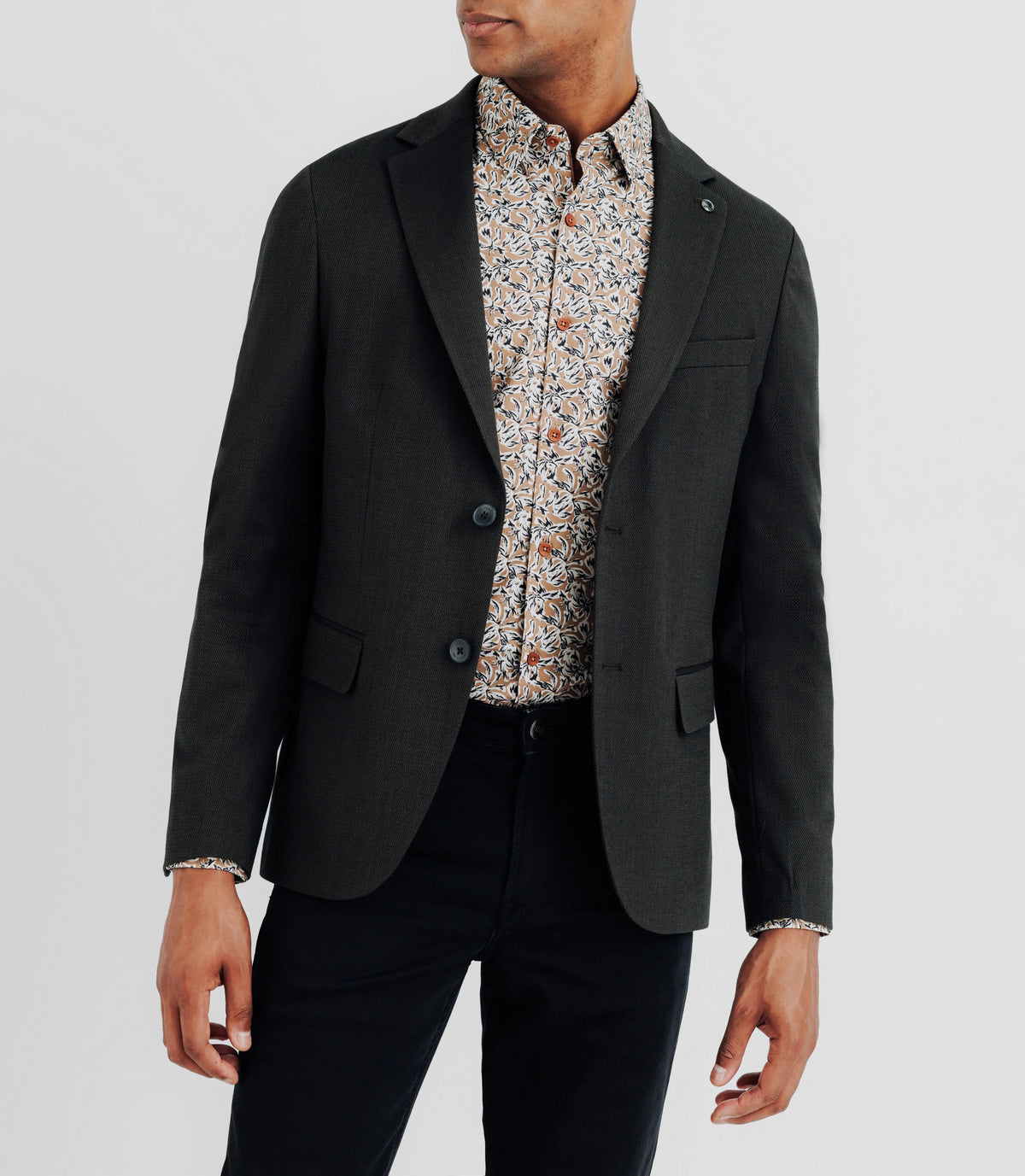 Veste casual 2 boutons kaki - IZAC