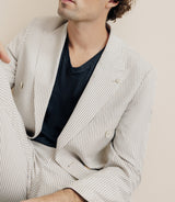 Veste ville croisée 6 boutons beige - IZAC