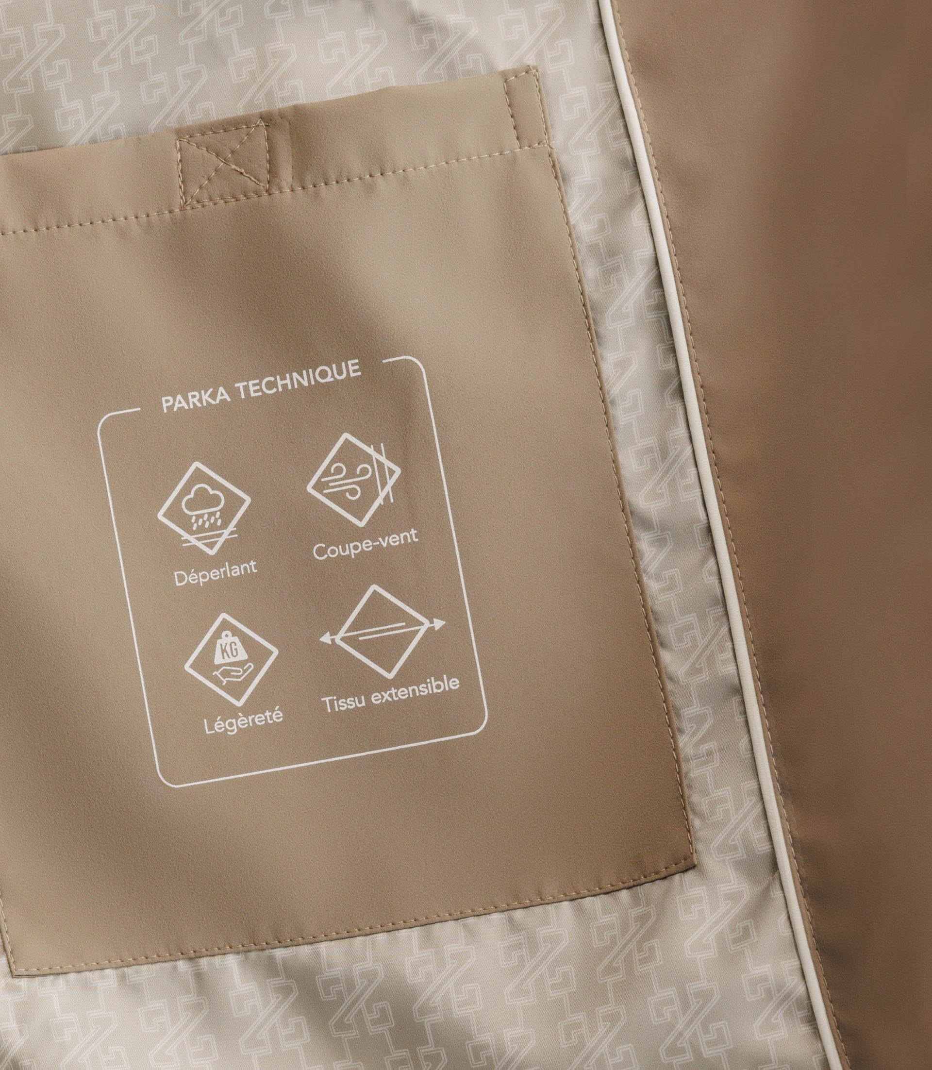 Parka longue et légère beige - IZAC