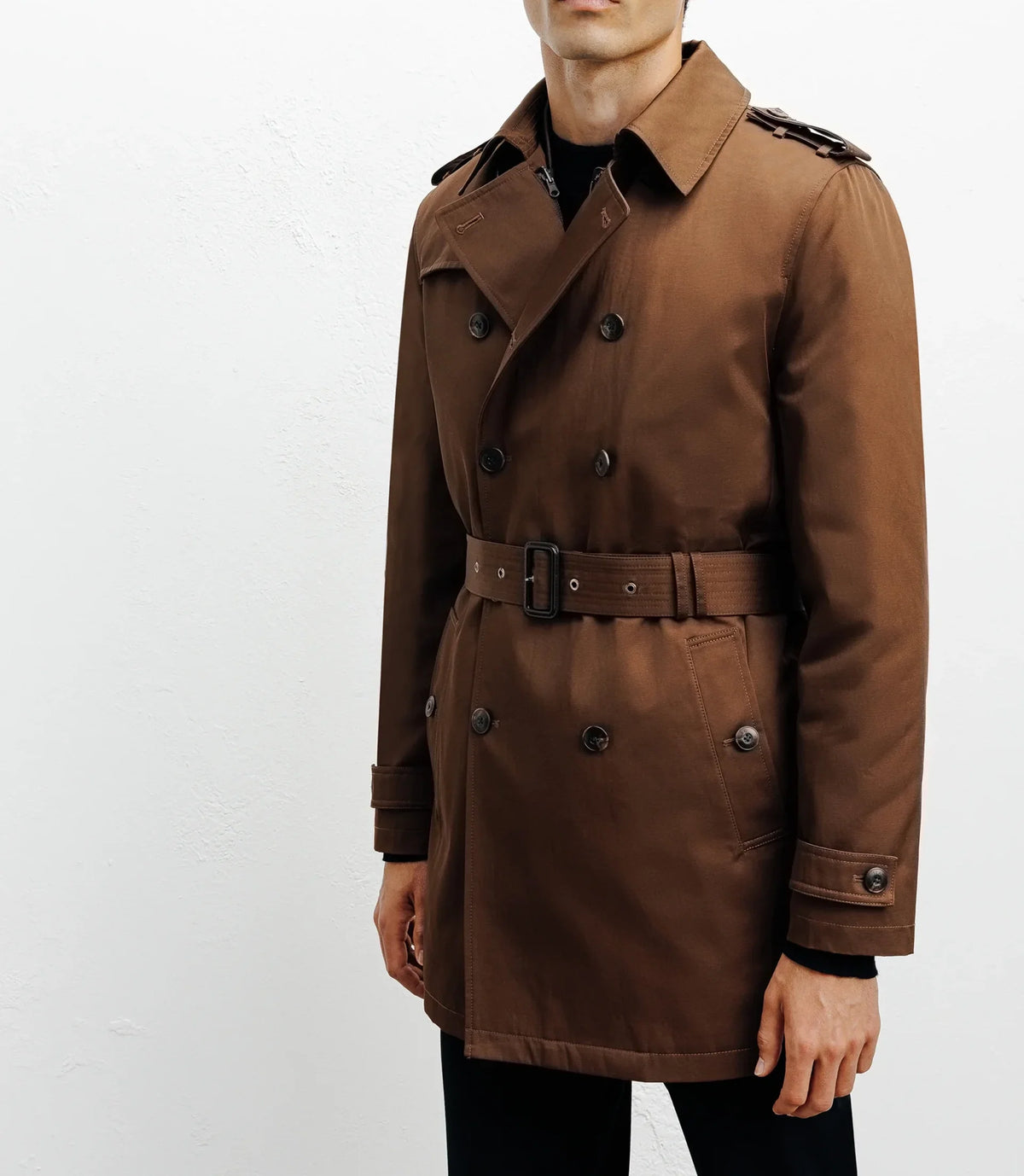 Trench croisé marron - IZAC