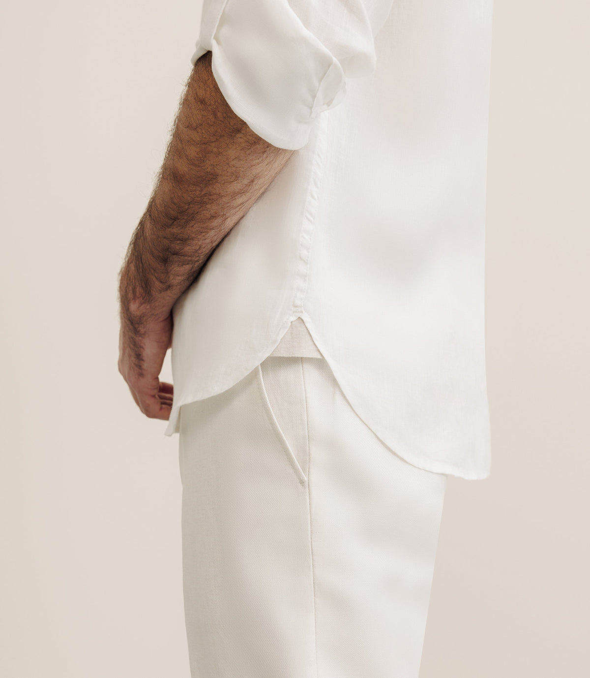 Chemise 100% lin blanche - IZAC