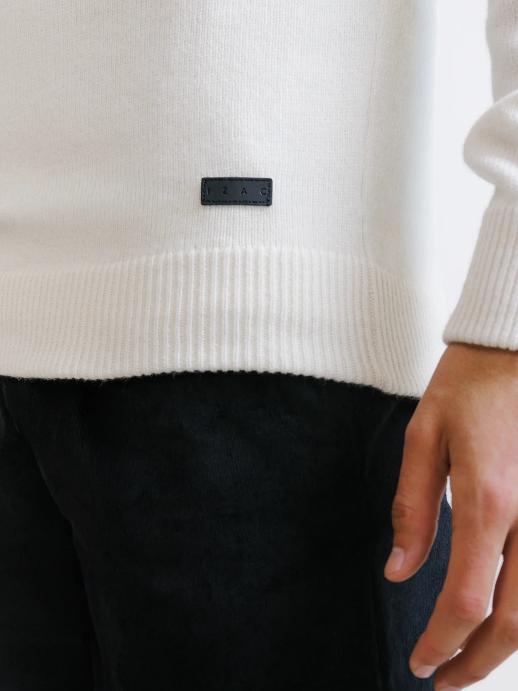 Pull en laine col camionneur écru - IZAC