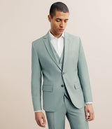 Costume 2 boutons laine majoritaire vert clair - IZAC