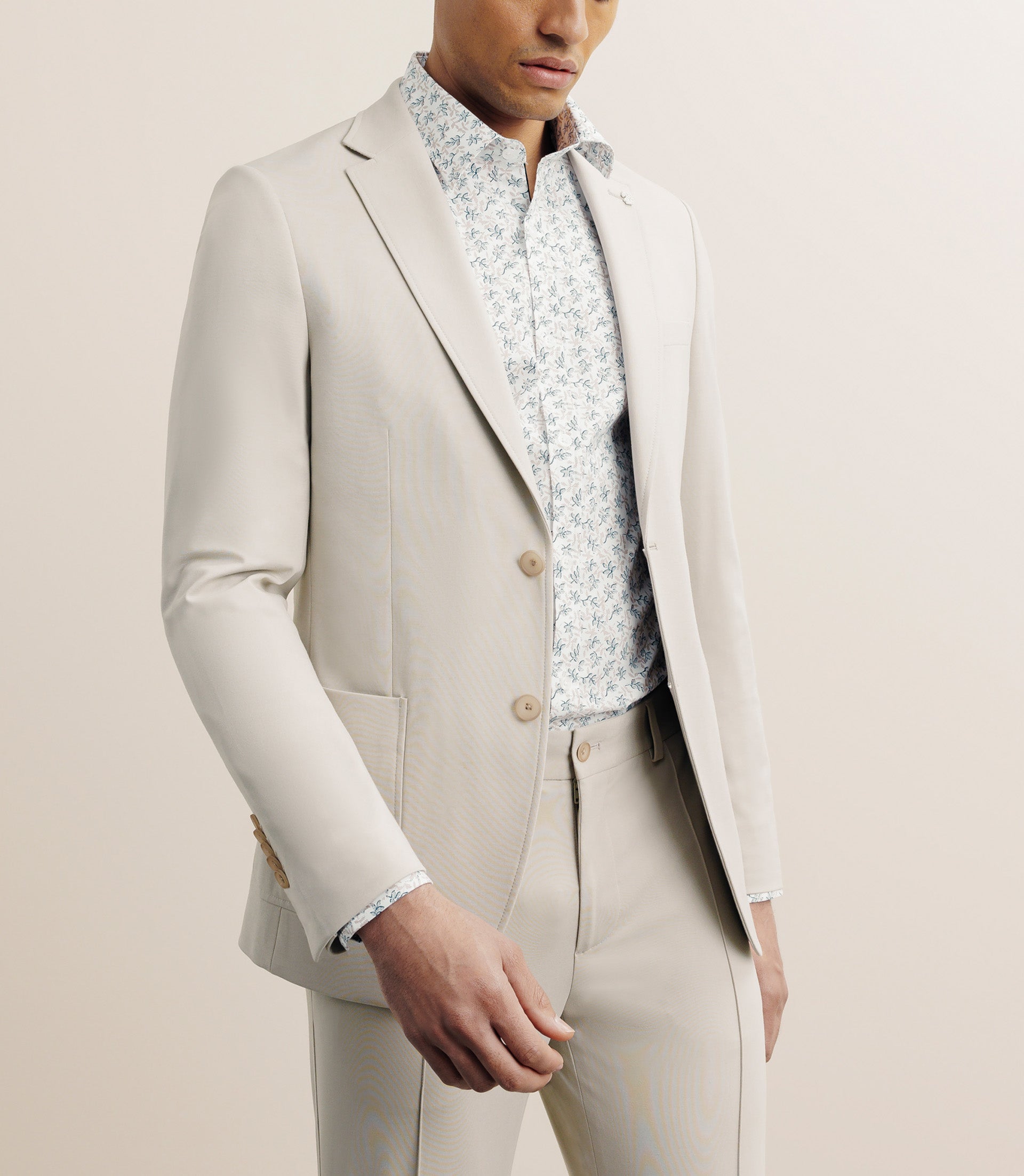 Veste en maille beige - IZAC