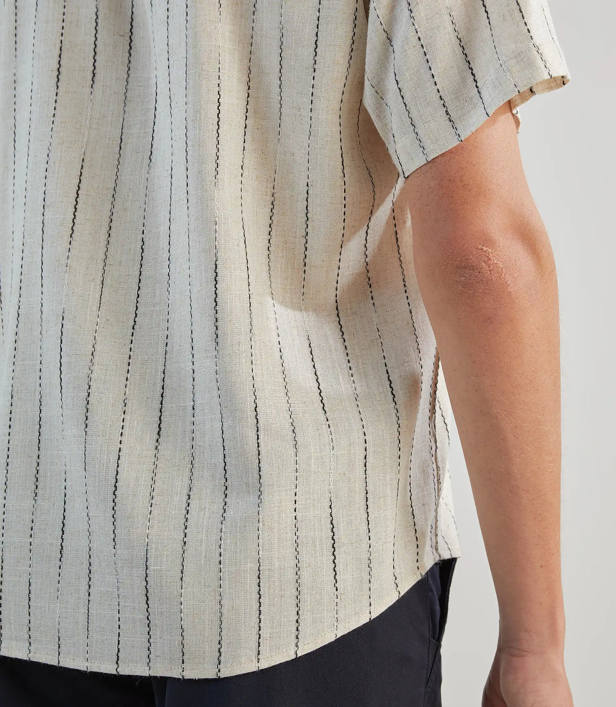Chemise casual brodée naturel - IZAC