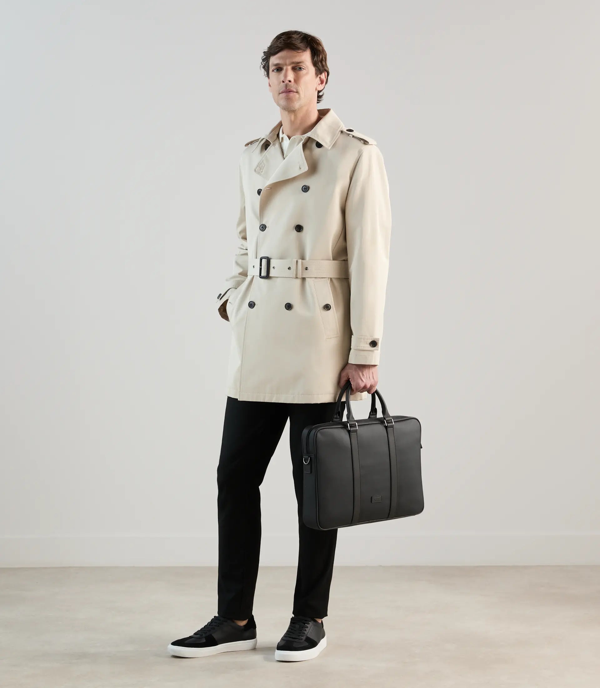 Trench croisé beige - IZAC