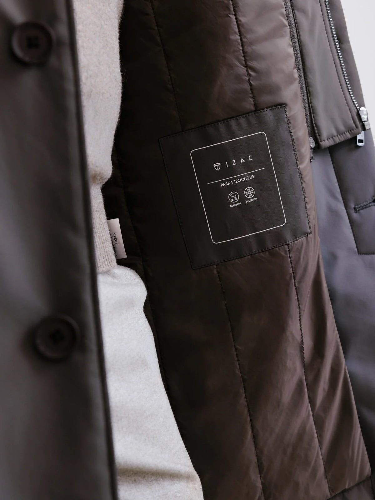 Manteau imperméable taupe - IZAC