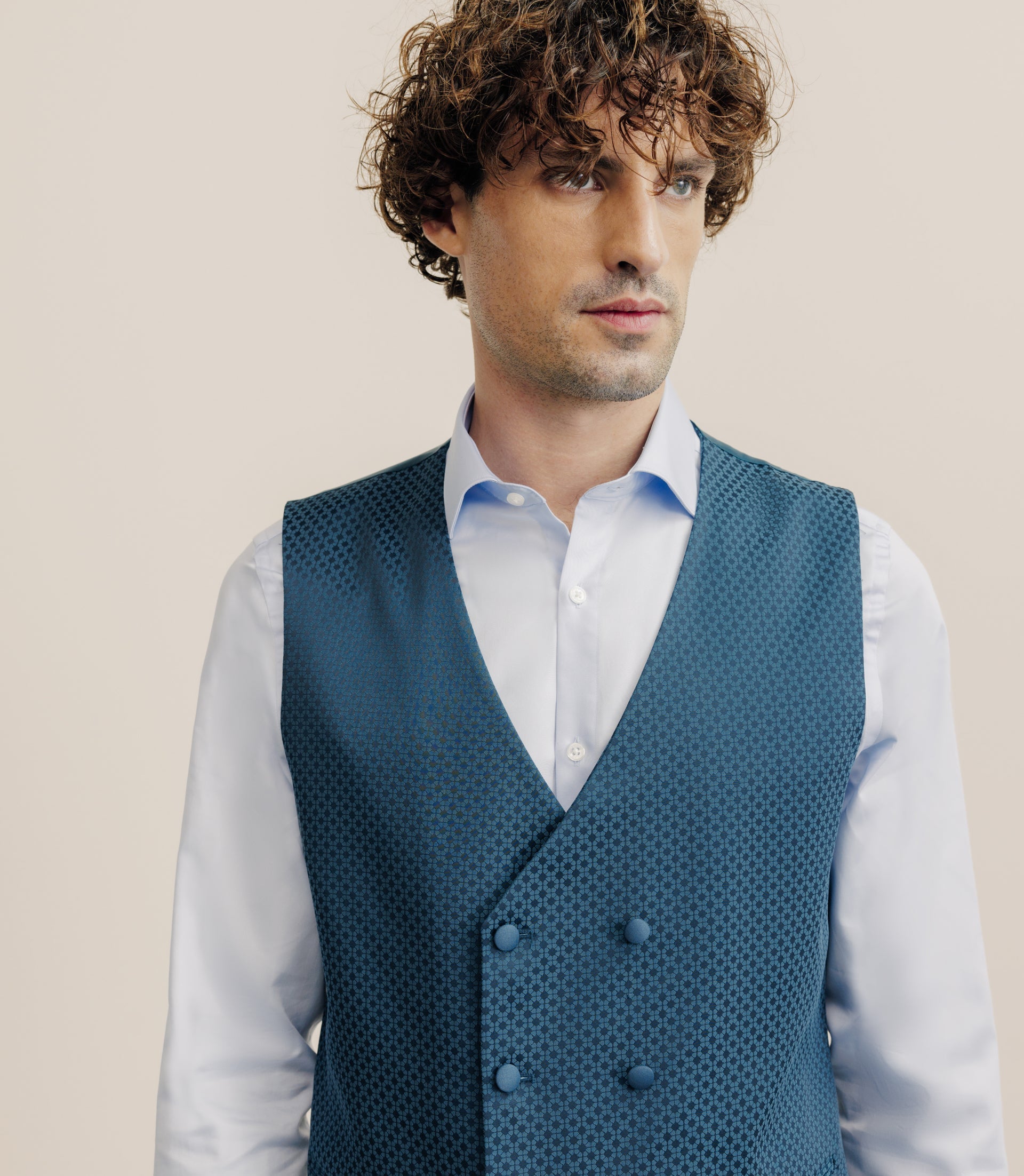 Costume 3 pièces bleu - vert - IZAC