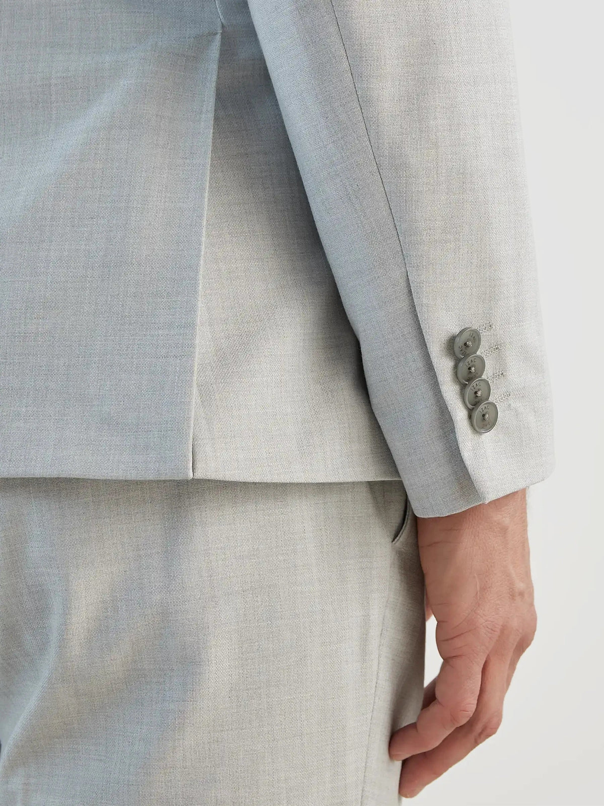 Costume croisé gris clair - IZAC