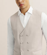 Costume 3 pièces cérémonie ajusté beige - IZAC