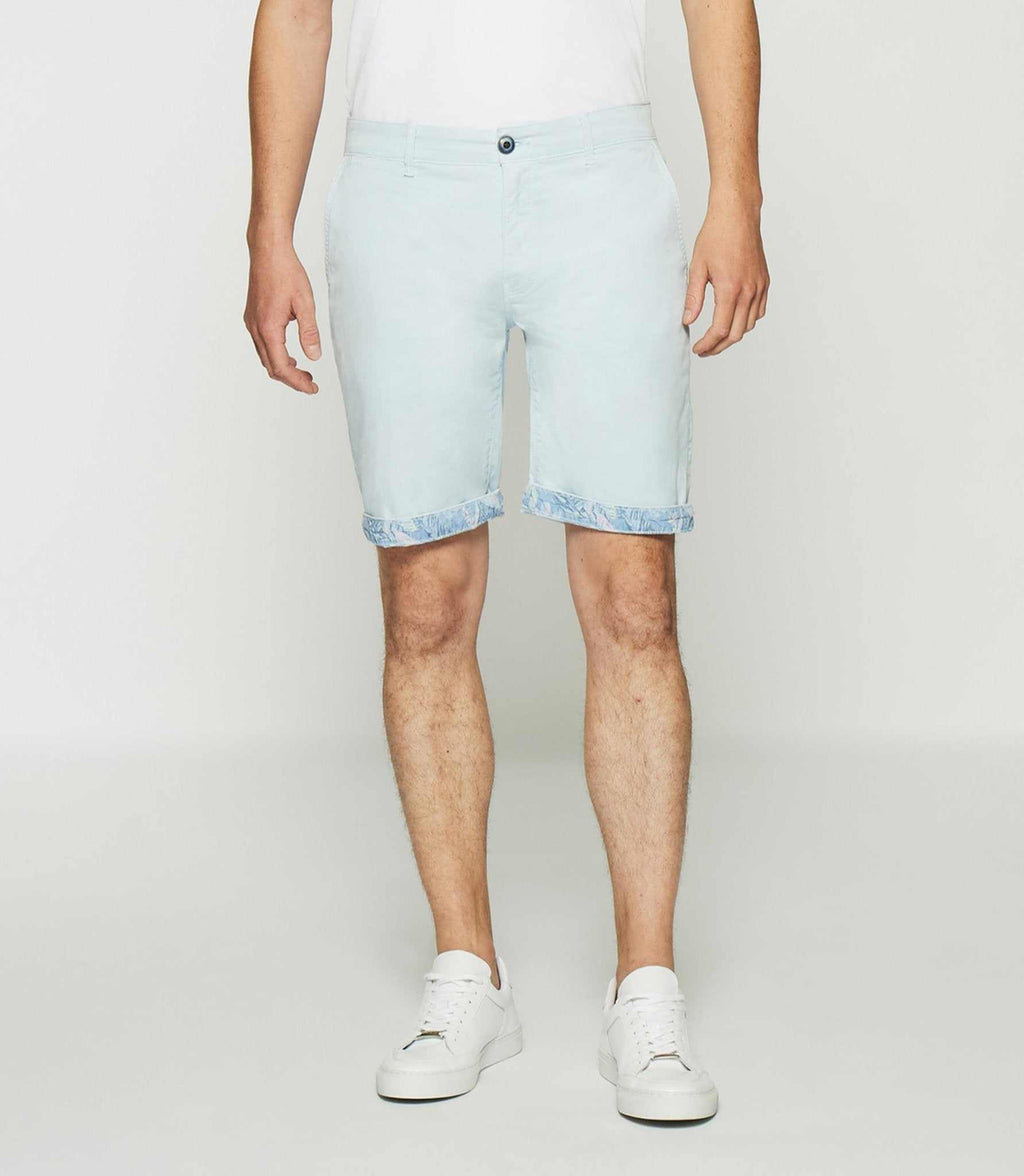 Bermuda en coton stretch bleu ciel SLOWLY - IZAC