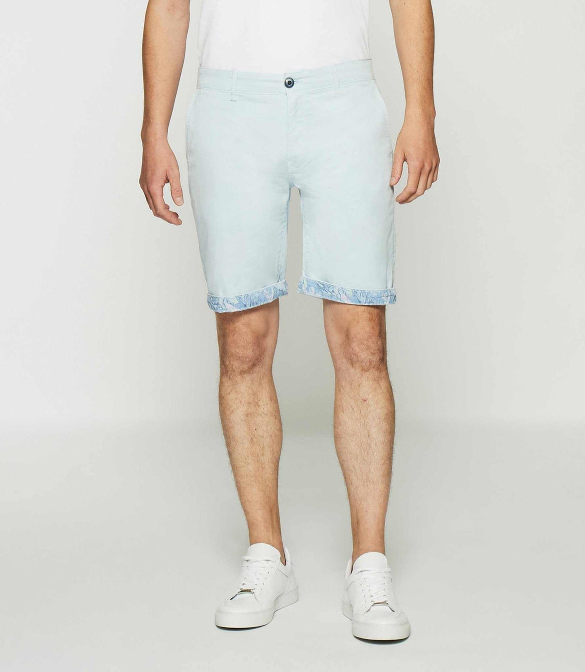 Bermuda en coton stretch bleu ciel SLOWLY - IZAC
