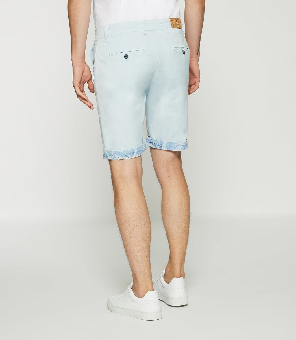 Bermuda en coton stretch bleu ciel SLOWLY - IZAC