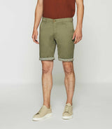 Bermuda en coton stretch kaki clair SLOWLY - IZAC