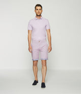 Bermuda en coton stretch parme SLOWLY - IZAC