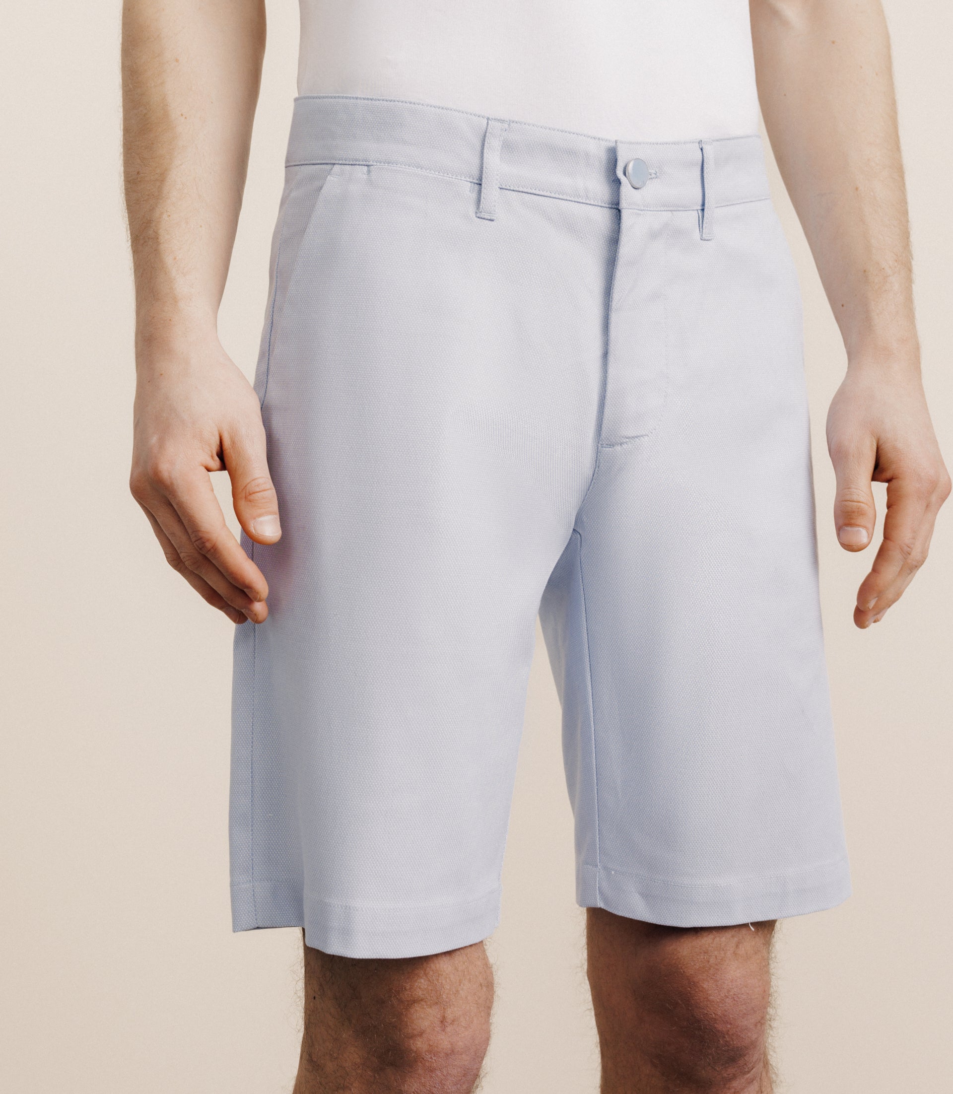 Bermuda coton stretch bleu ciel - IZAC