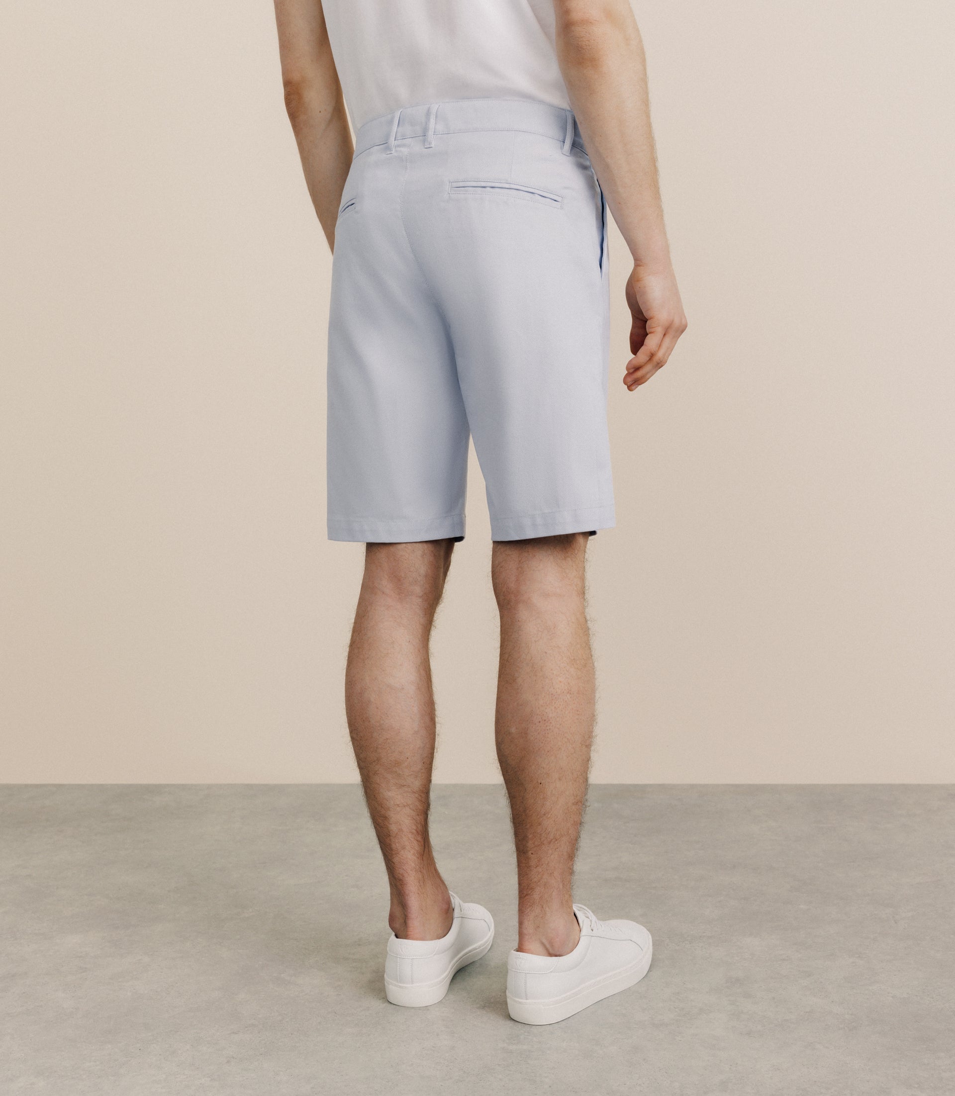 Bermuda coton stretch bleu ciel - IZAC