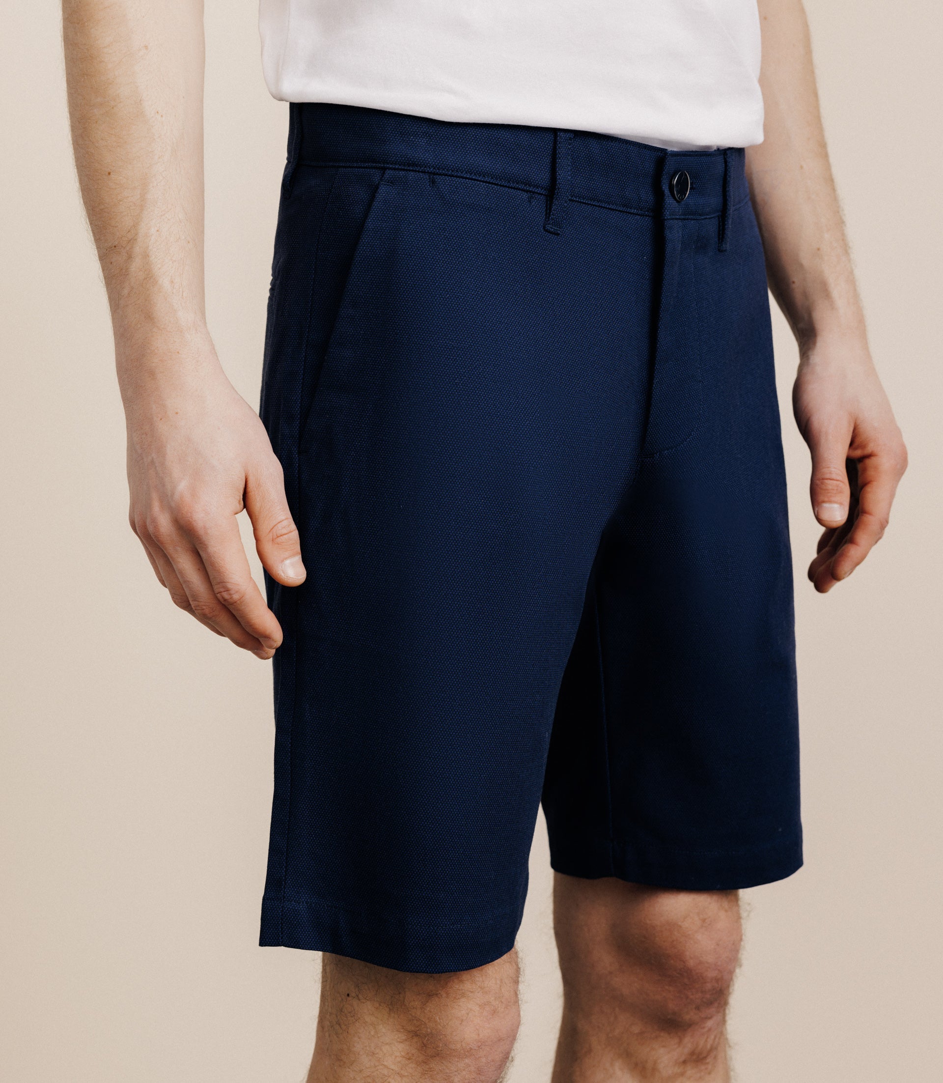 Bermuda coton stretch marine - IZAC