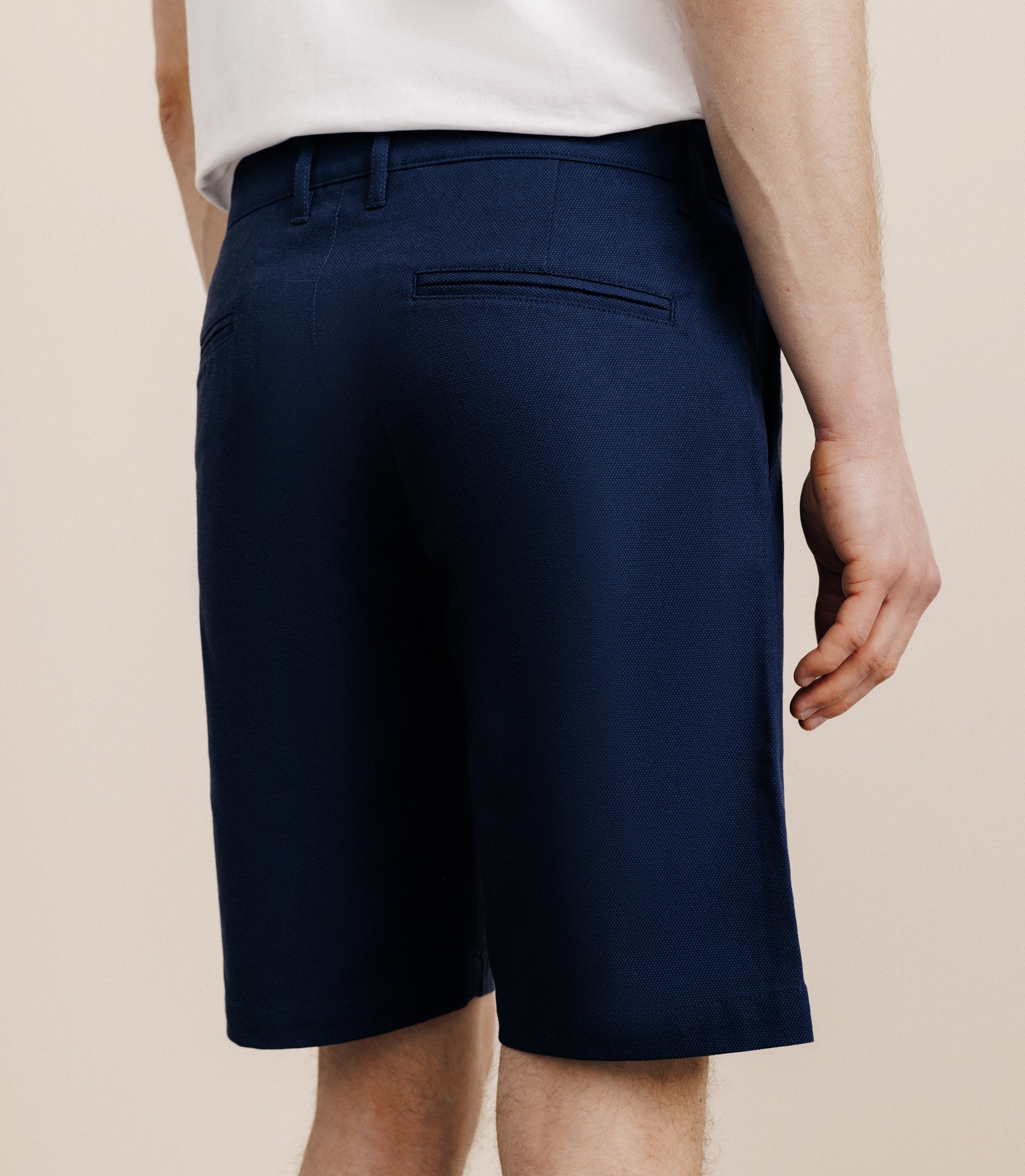 Bermuda coton stretch marine - IZAC