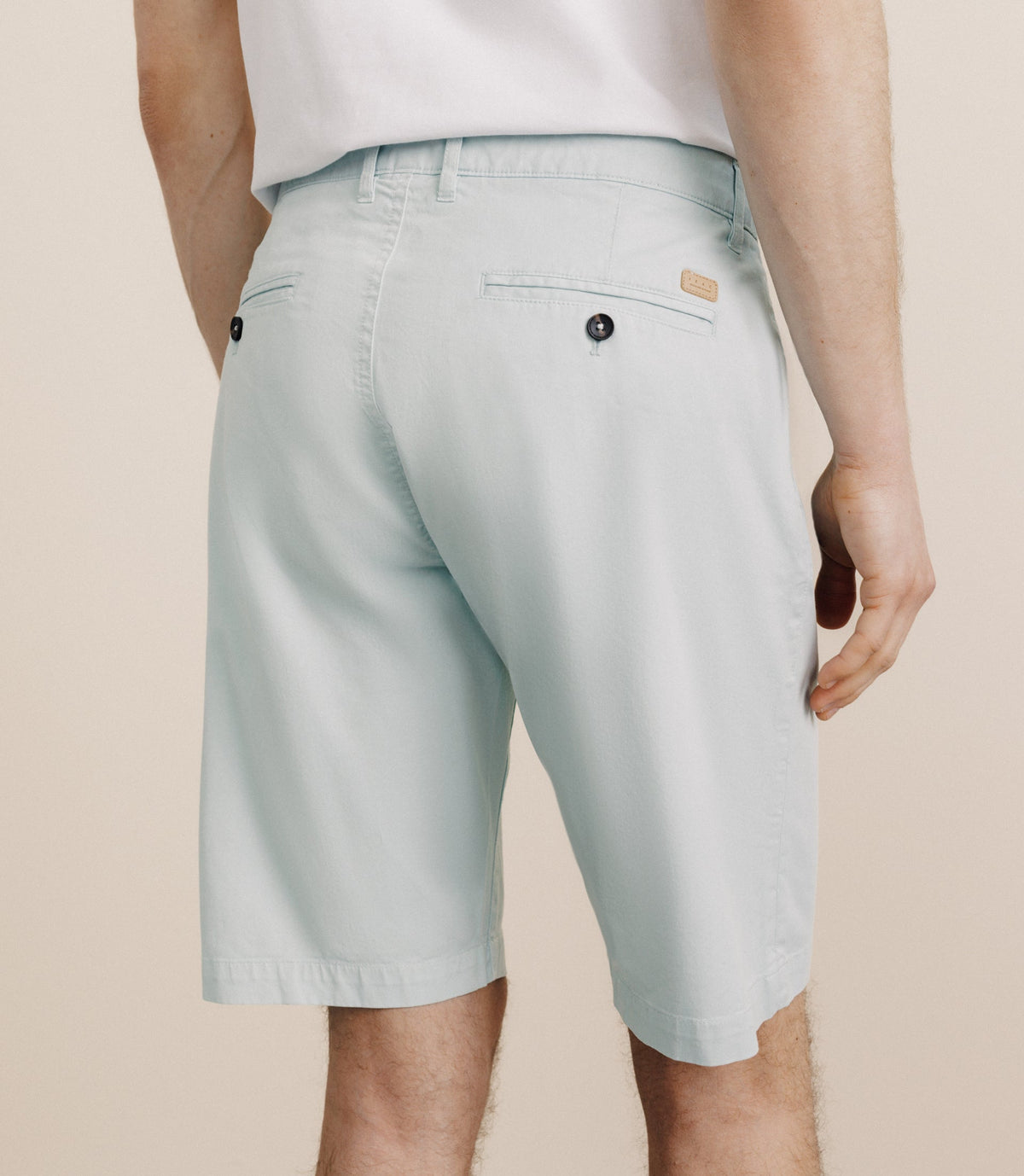 Bermuda coton stretch vert - IZAC