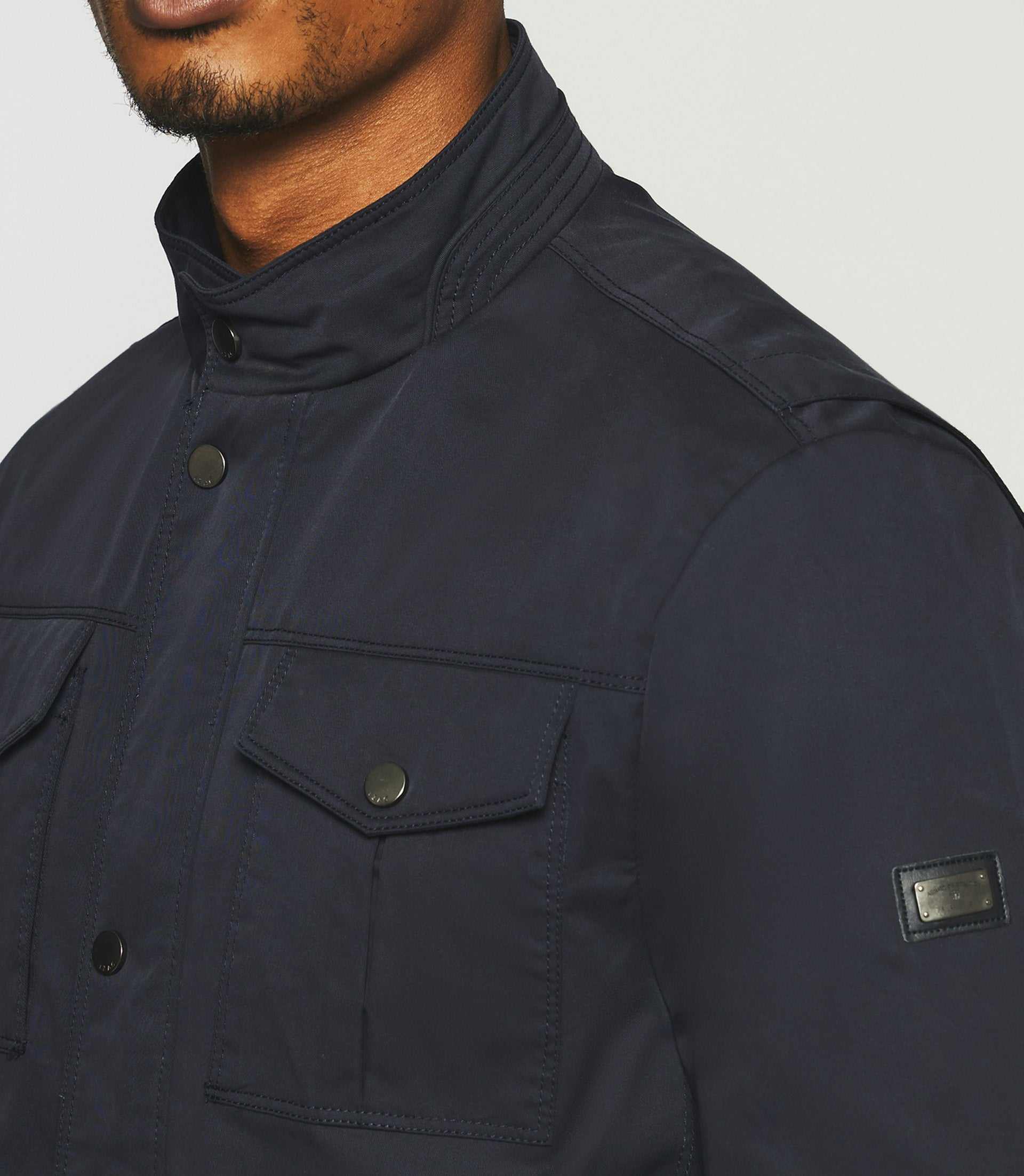 Veste saharienne 4 poches marine RONALD - IZAC
