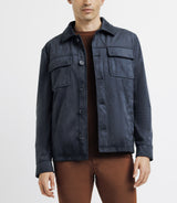 Blouson en suédine marine - IZAC