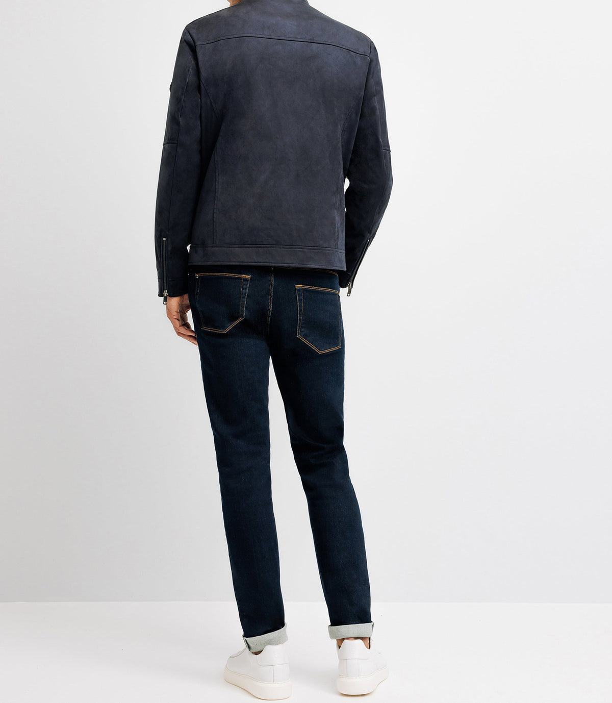 Blouson col montant marine - IZAC