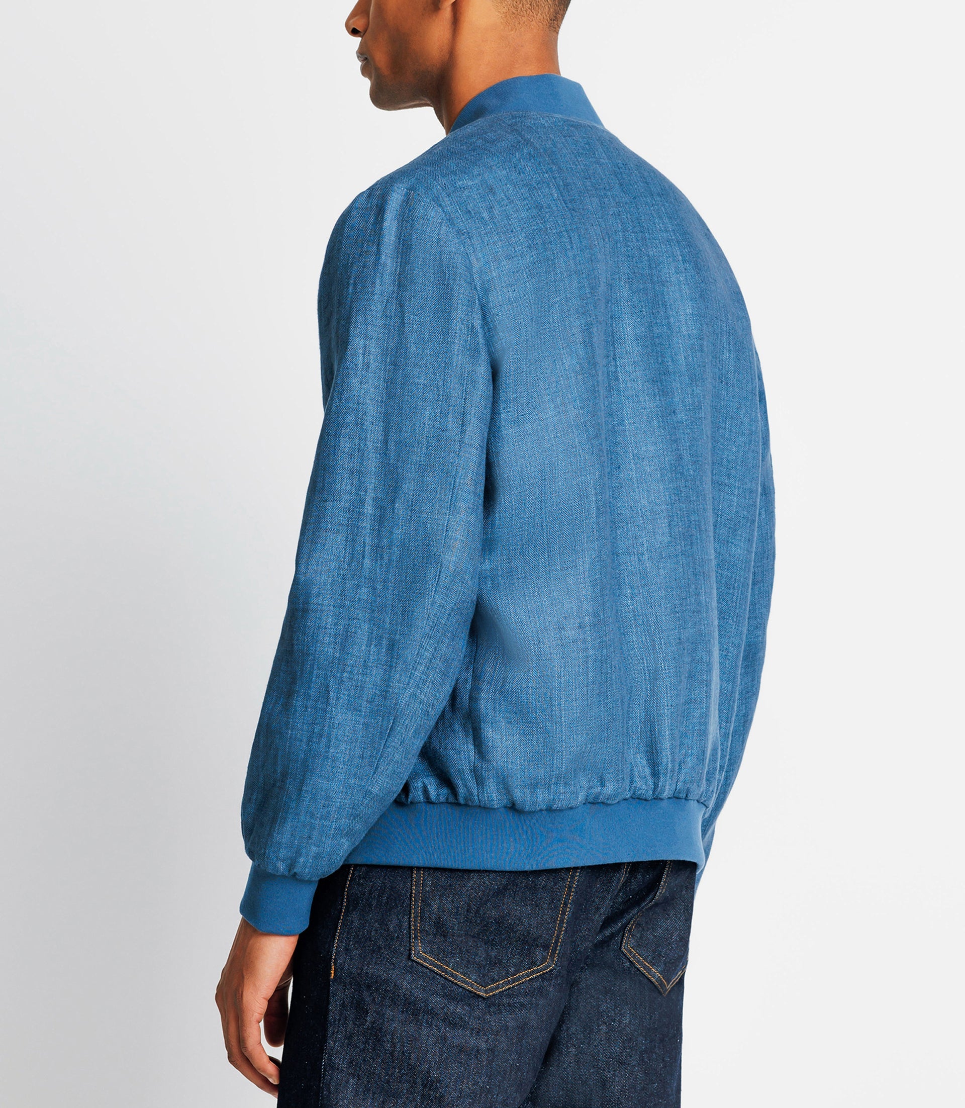 Blouson en lin indigo - IZAC