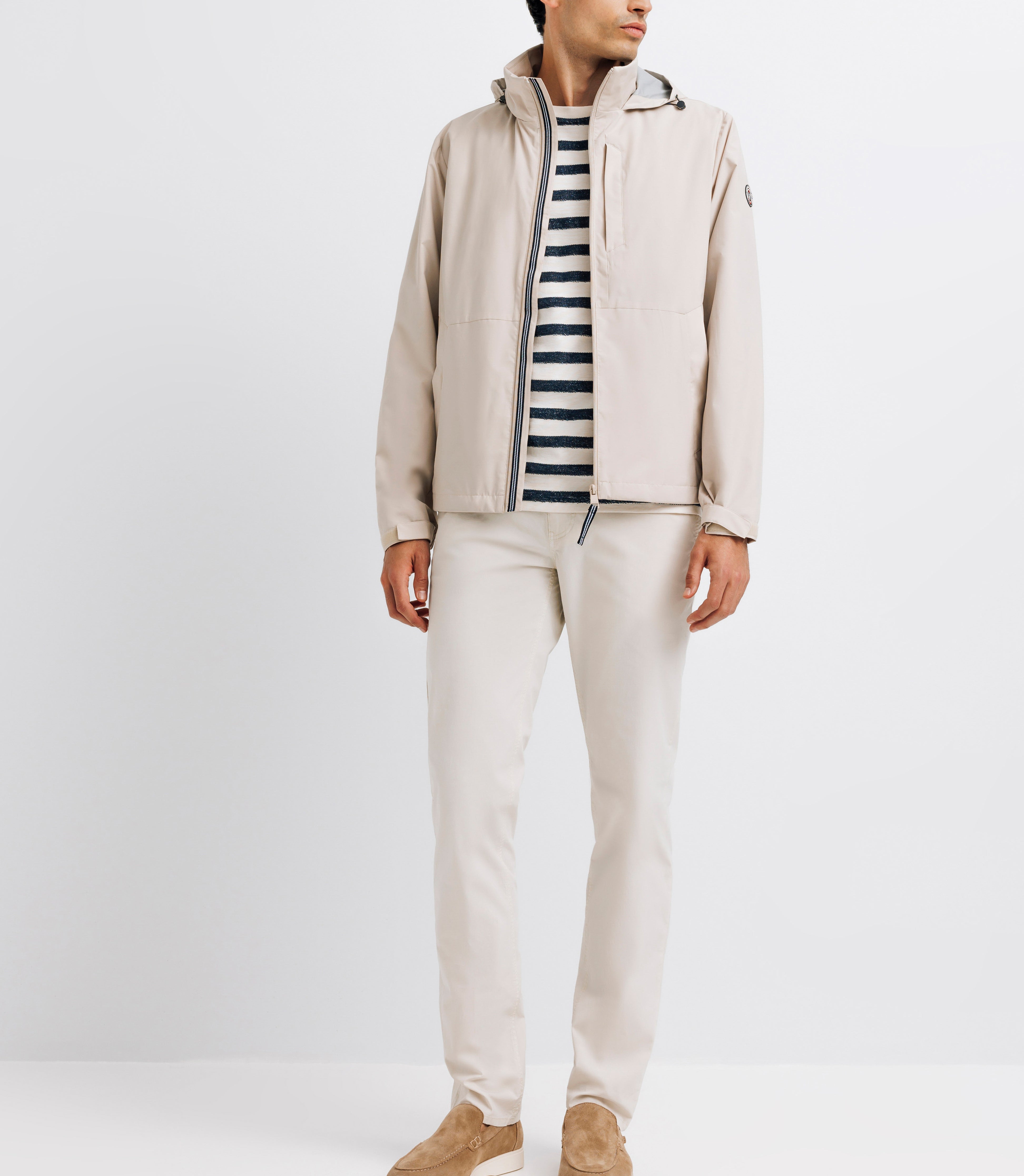 Blouson col montant beige - IZAC