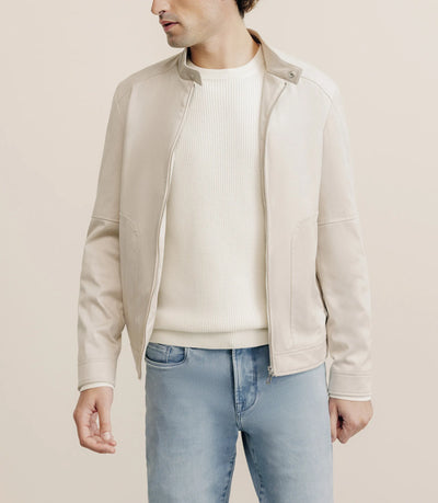 Blouson en suédine écru - IZAC