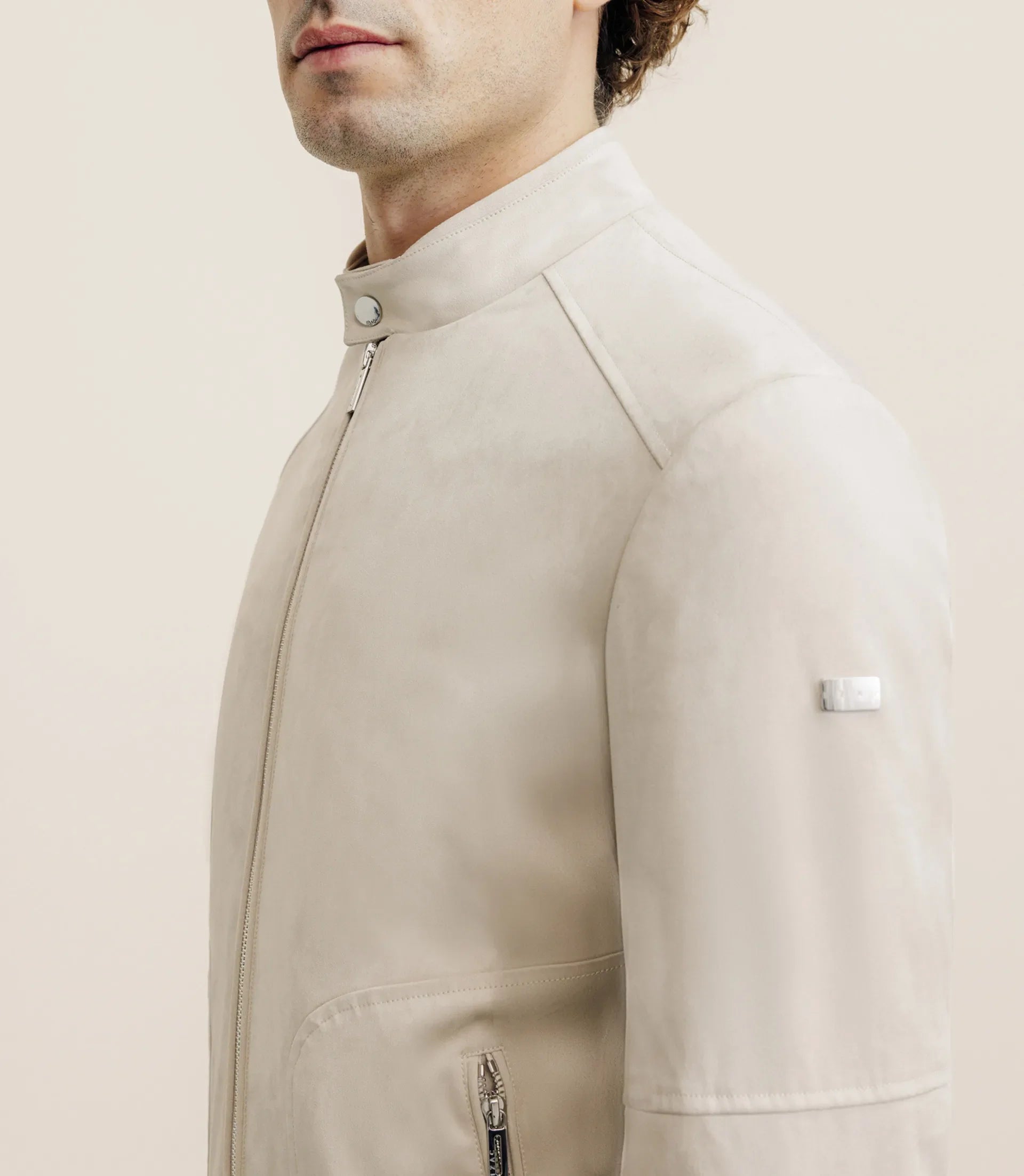 Blouson en suédine écru - IZAC