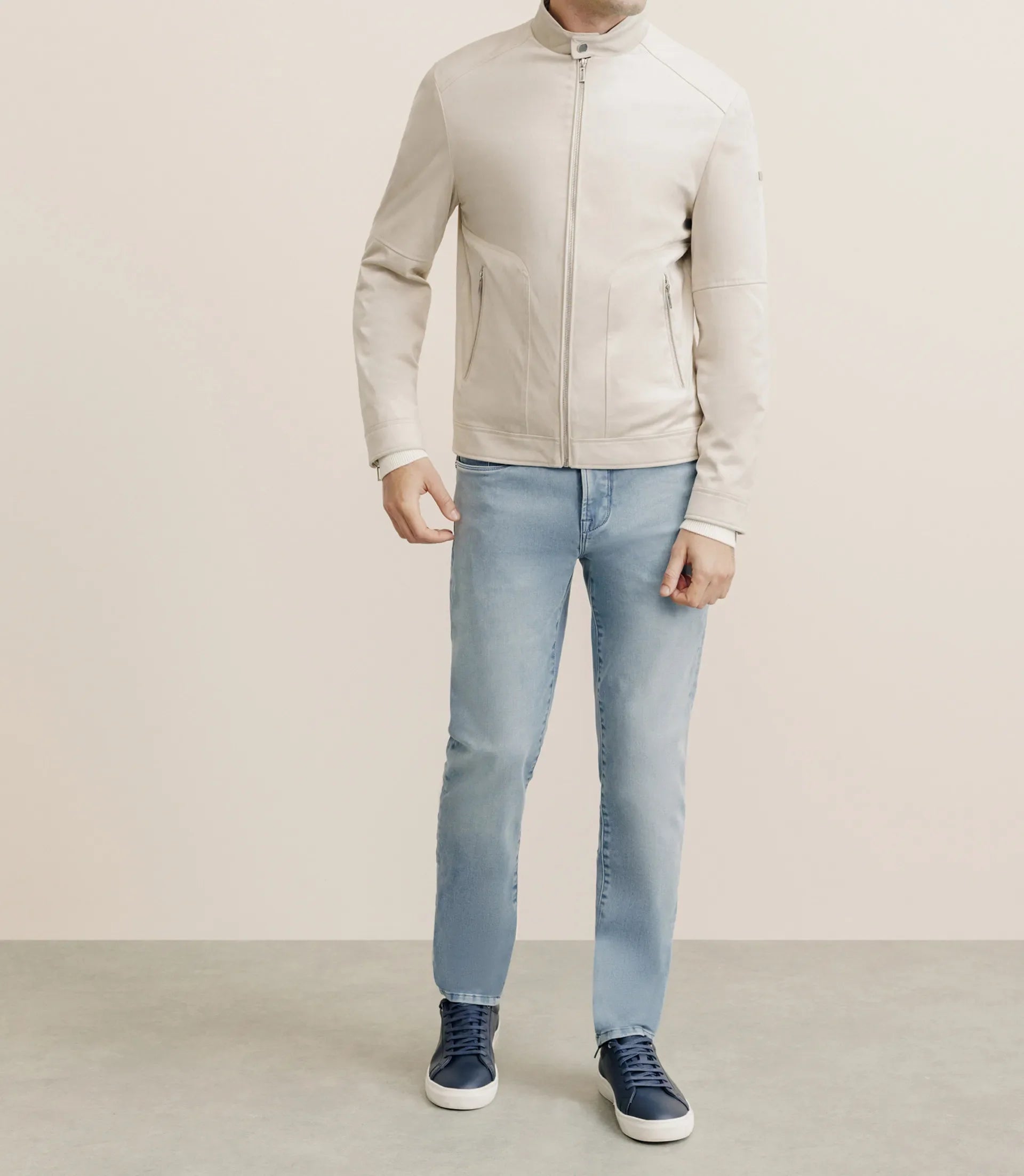 Blouson en suédine écru - IZAC