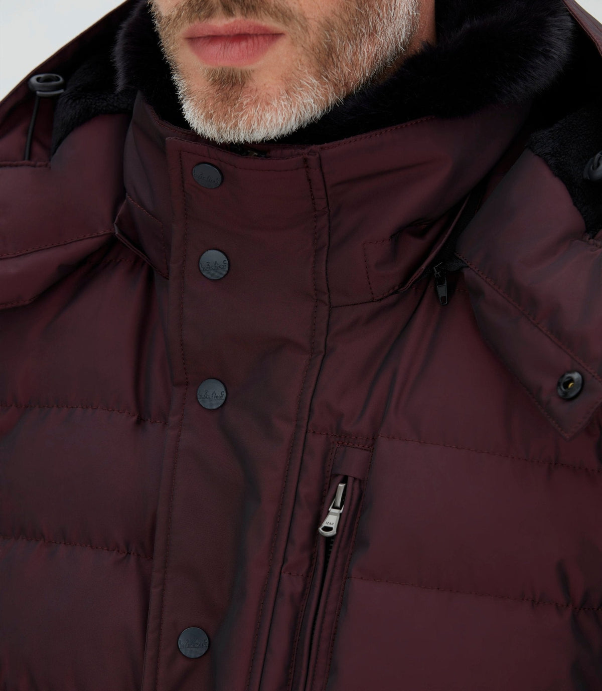 Blouson matelassé bordeaux "Tamis" - IZAC