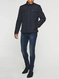 Blouson surchemise matelassé marine MACEO - IZAC