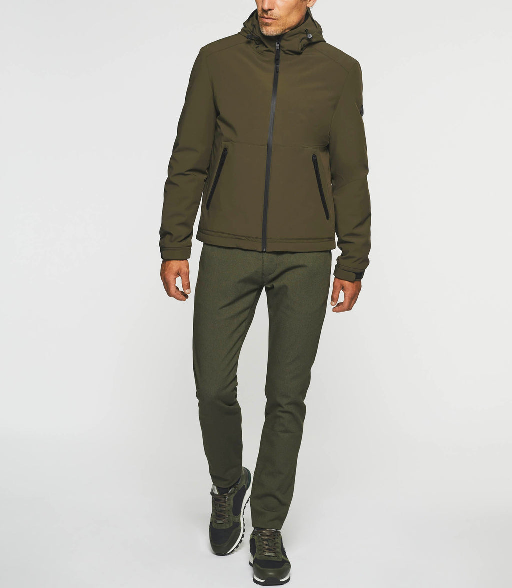 Blouson technique à capuche kaki MAHDY - IZAC
