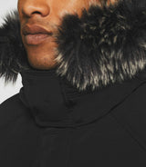 Parka longue à capuche noir MANOURY - IZAC