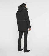 Parka longue à capuche noir MANOURY - IZAC