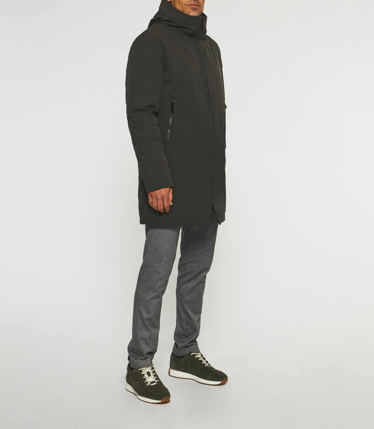 Parka longue à capuche kaki MIRKO - IZAC