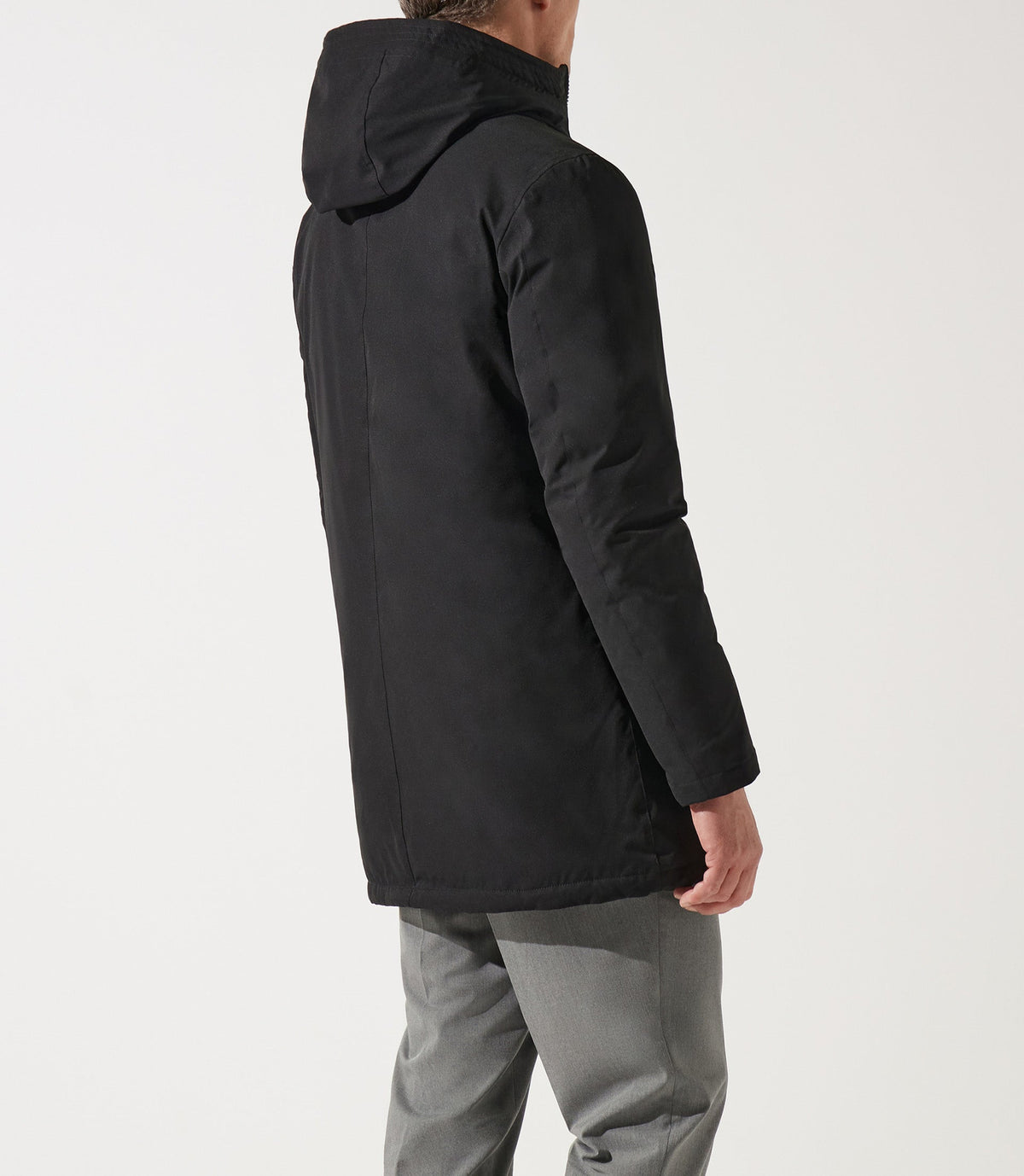 Parka longue à capuche noire MIRKO - IZAC